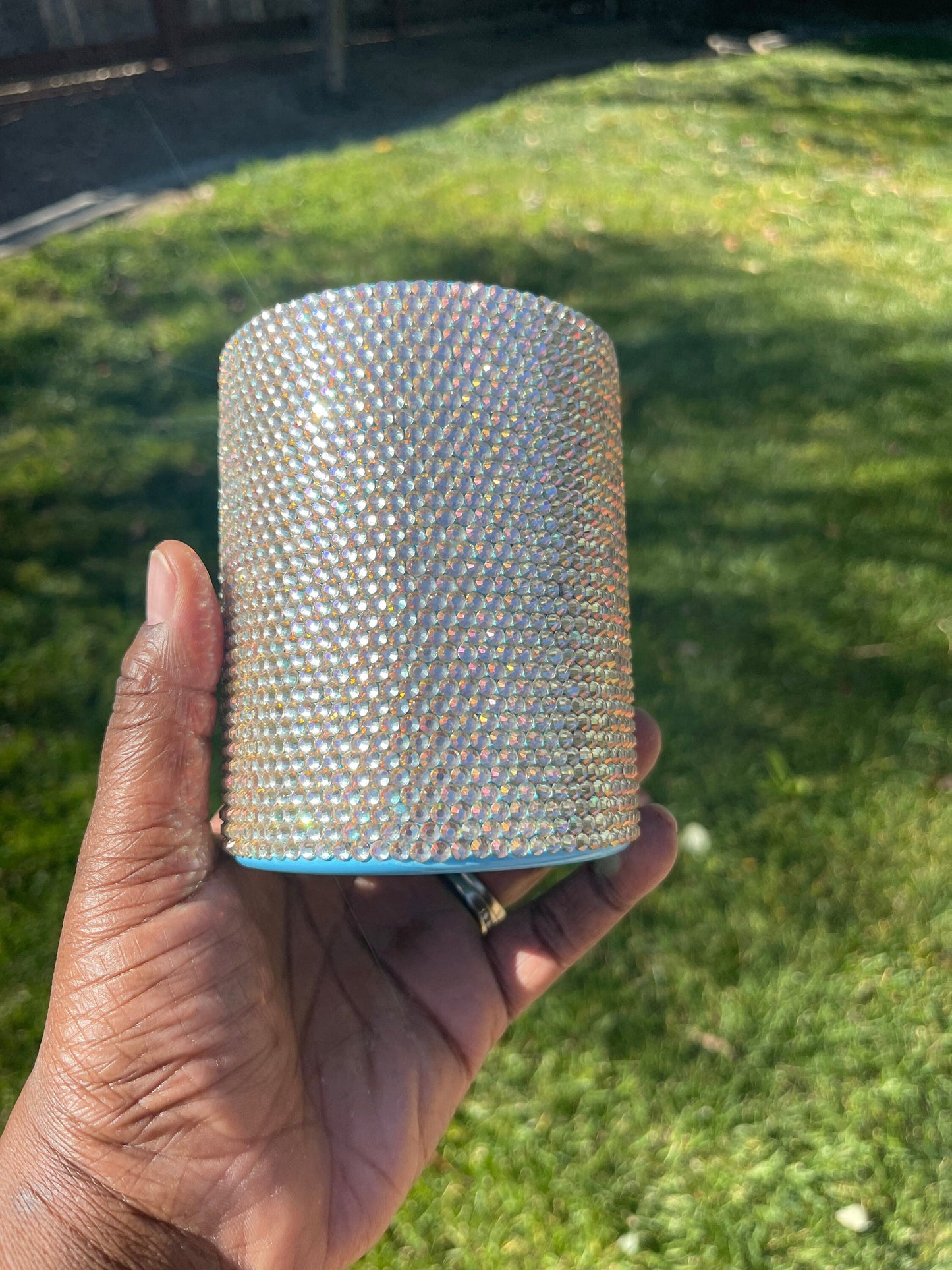 10 oz Rhinestone tumbler with one color