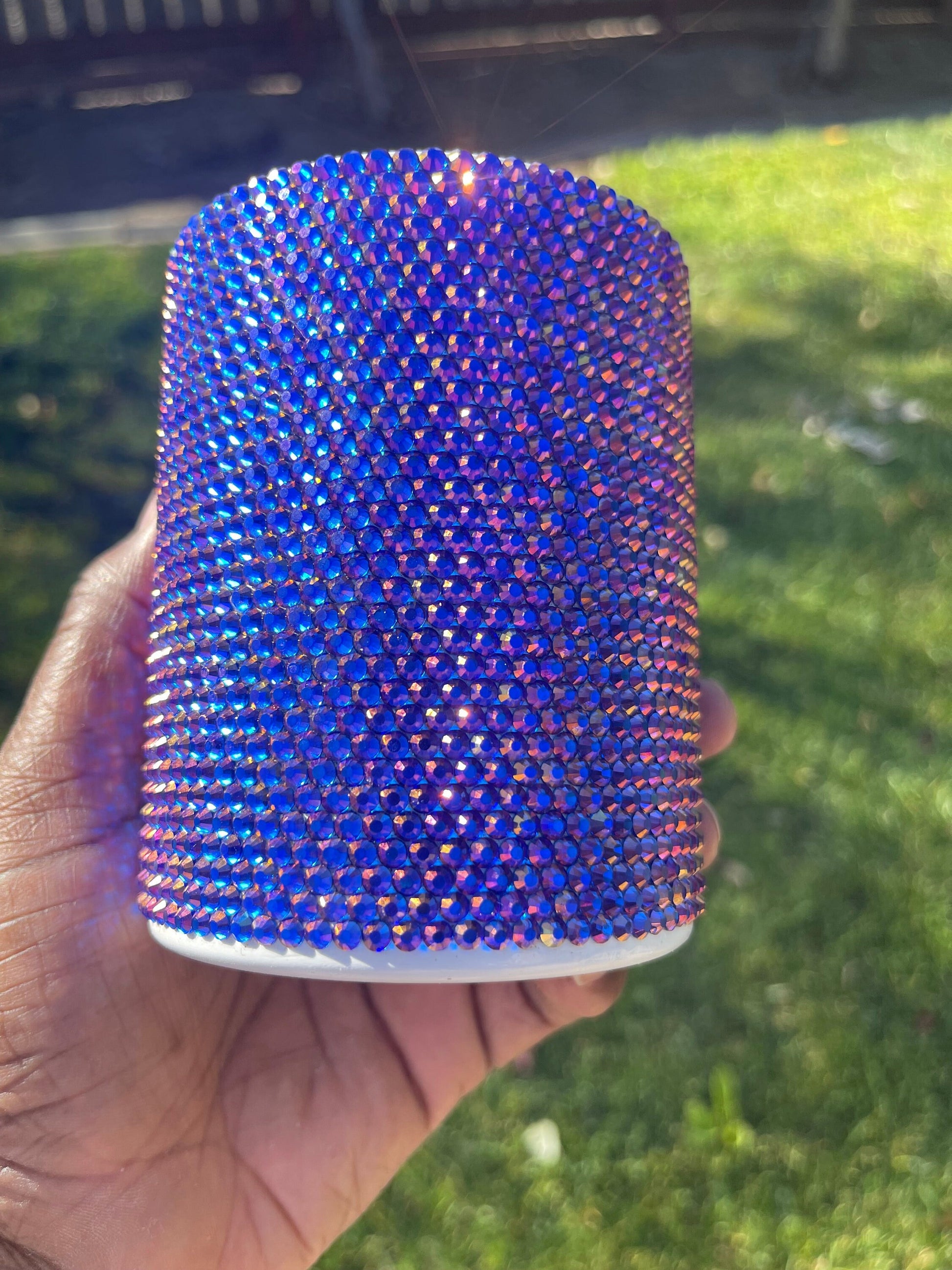 10 oz Rhinestone tumbler with one color