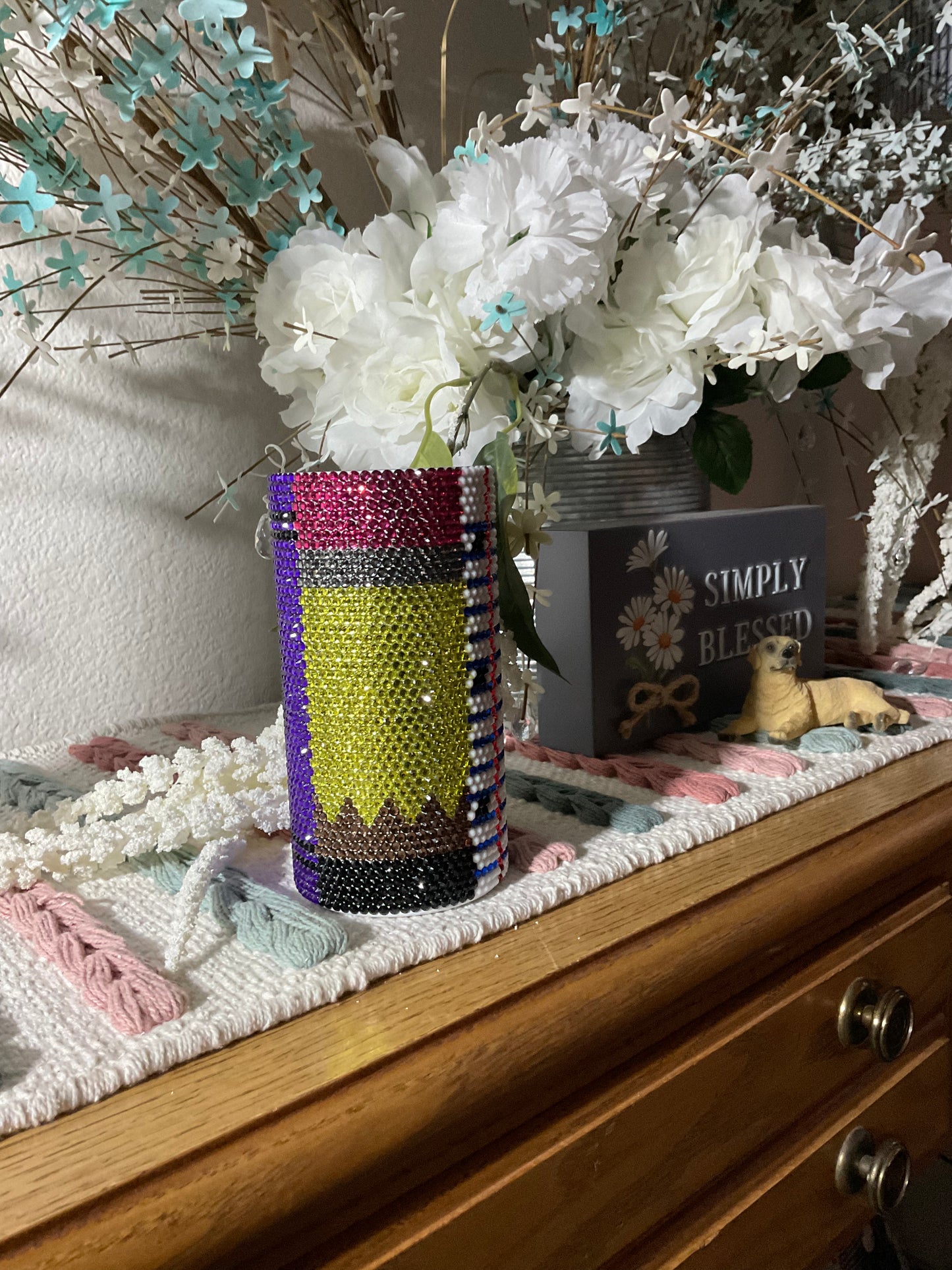 Rhinestone Can Cooler